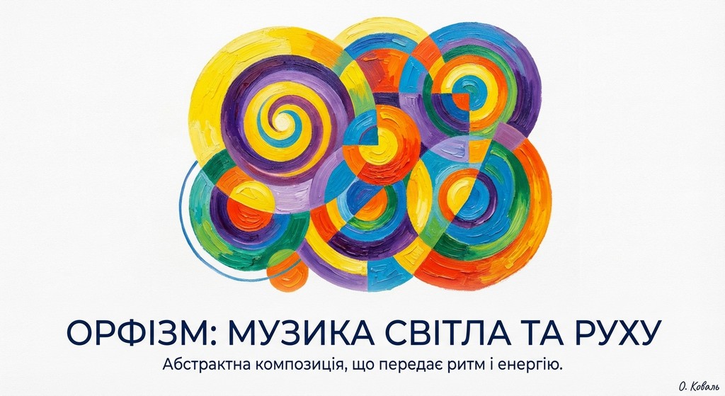 абстрактна композицію в стилі супрематизму або орфізму